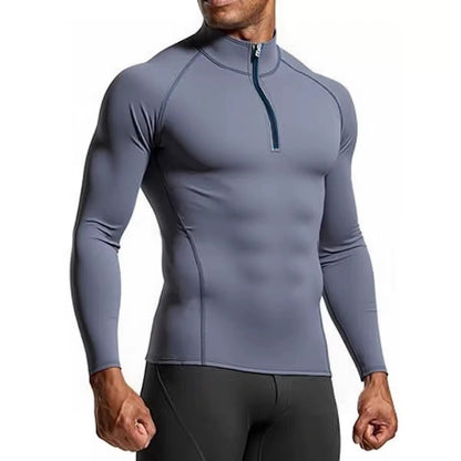 Men Sportswear Fitness Shirts Slim Long Sleeve Gym T-Shirt Running Top Tee Tights Training Compression Clothes Sport T Shirt Men