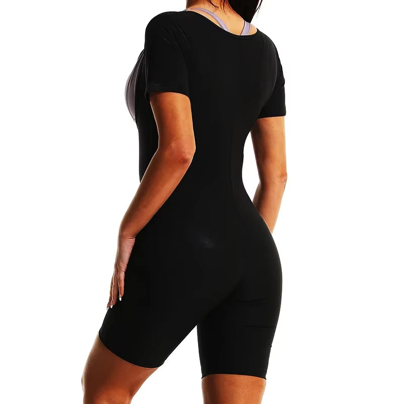 Women Sauna Suit Sweat Shirts Slimming Hot Thermal Fat Burning Shaper Waist Trainer Legging Trimmer Corset Weight Loss Bodysuits